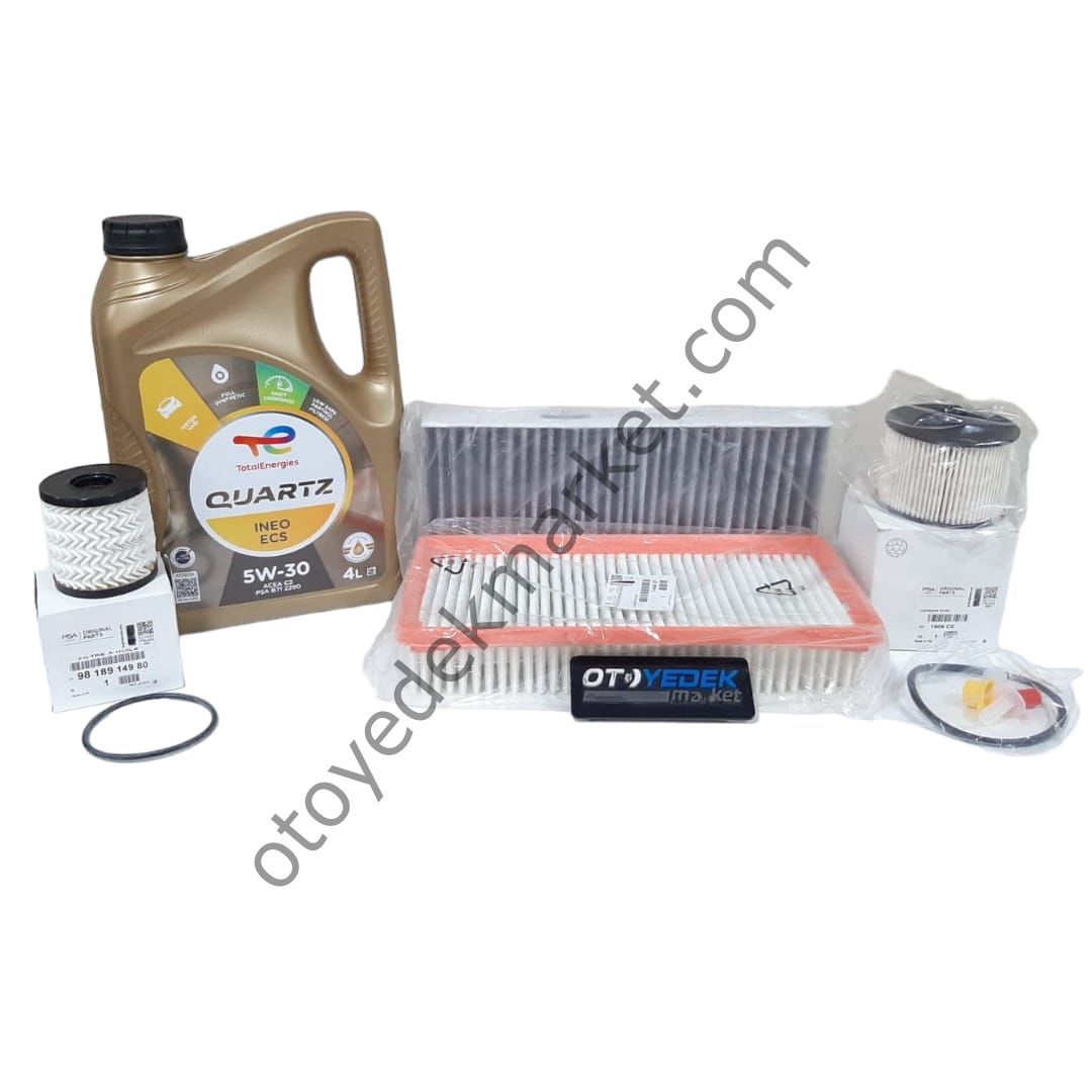 Peugeot 407 2.0 Hdı Filtre Seti (Orijinal)+5w30 Motor Yağ