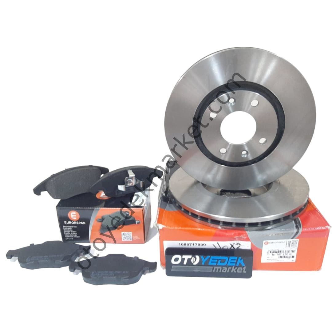Citroen Berlingo (2008-2019) Ön Fren Balata+Disk Takımı (Orijinal Eurorepar)