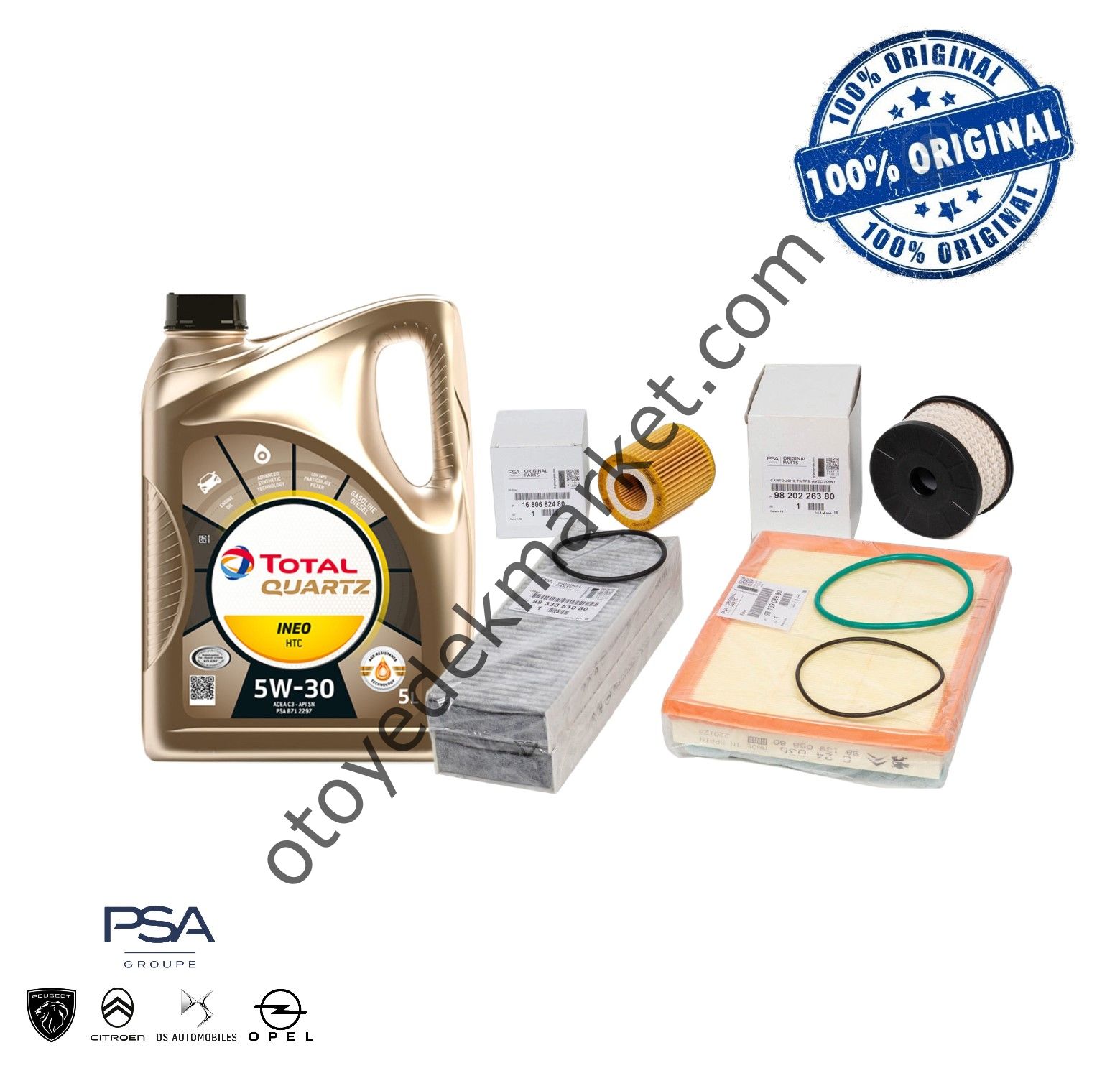 Opel Corsa (2020-2021) 1.5 Blue Hdi Filtre Bakım Seti + Total Htc 5w30 (Orijinal)