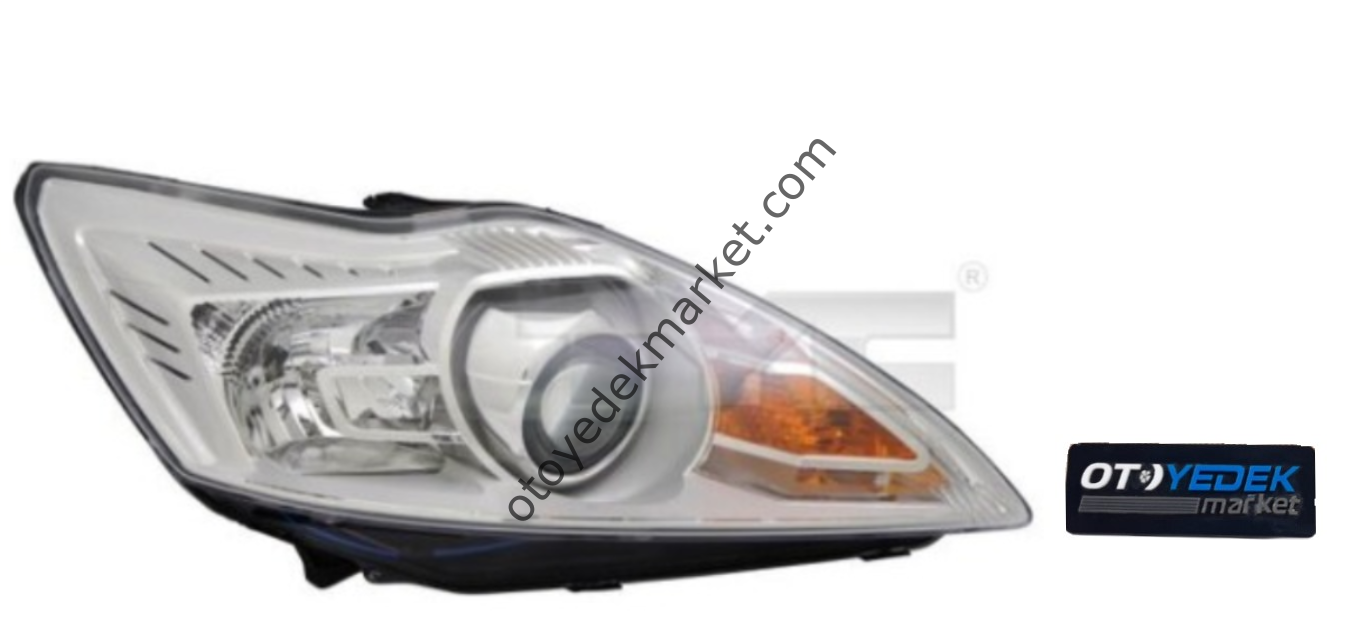 Ford Focus (2008-2011) Sağ Far Komple Beyaz Mercekli (Tyc)