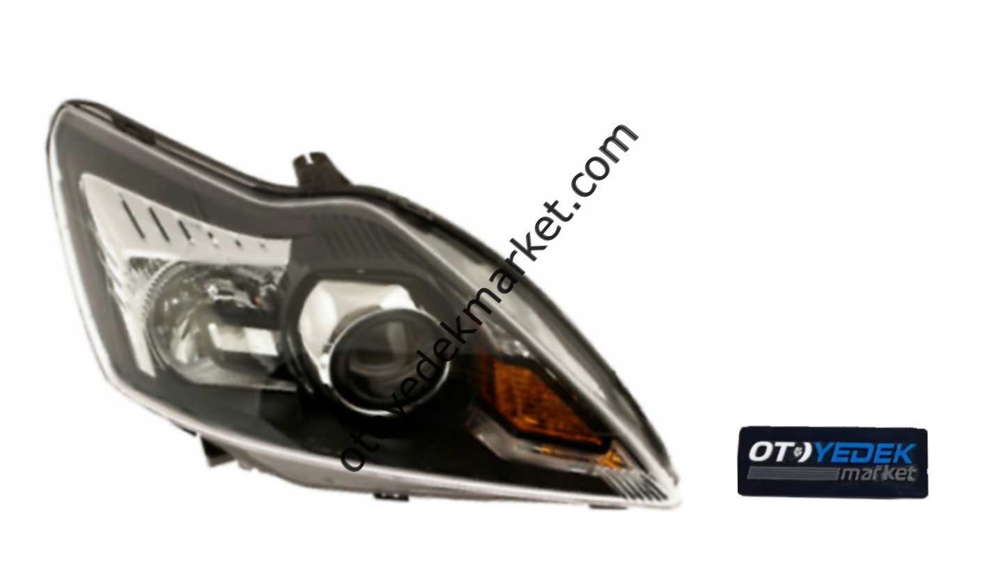 Ford Focus (2008-2011) Sağ Far Komple Siyah Mercekli (Otosan)