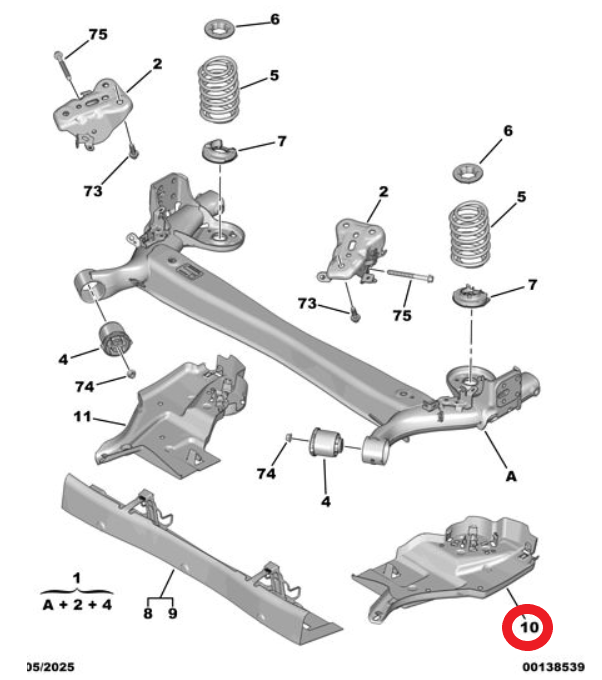 Citroen é-C3 (2024-2026) Arka Dingil Sağ Muhafaza Plastiği (Orijinal)