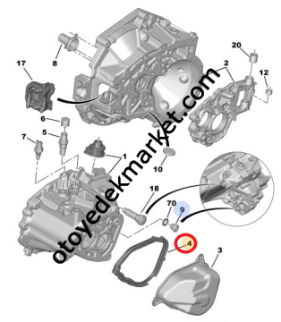 Citroen Xsara (1997-2005) Şanzıman Kapak Contası (Orijinal)