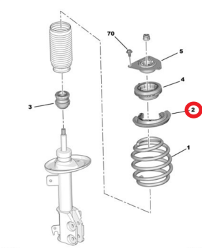 Opel Corsa (2020-2023) Ön Süspansiyon Yayı Alt Tabanı