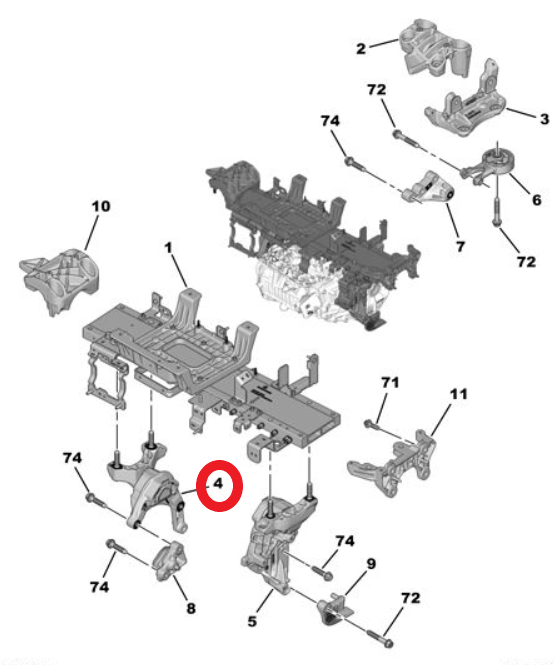 Citroen é-C3 (2024-2026) Ön Motor Takozu (Orijinal)