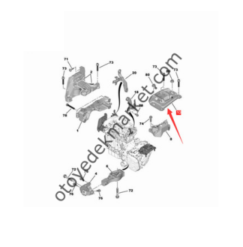 Opel Vivaro (2019-2026) 1.5 Dizel Şanzıman Üst Takozu (Sol Motor Kulağı) (Orijinal)