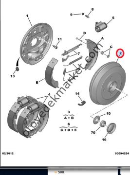 Peugeot 206 (1998-2012)  Abssiz Arka Fren Kampanası (Bosch)
