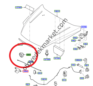 Ford Mondeo (2007-2014) Motor Kaput Destek Klipsi (Otosan)