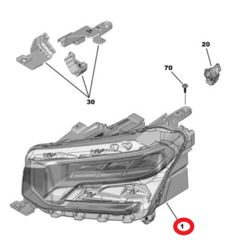Citroen C3 Aircross (2025-2026) Sağ Ön Far (Orijinal)