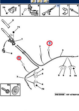 Peugeot 206 (1999-2012) El Fren Teli (Cavo)