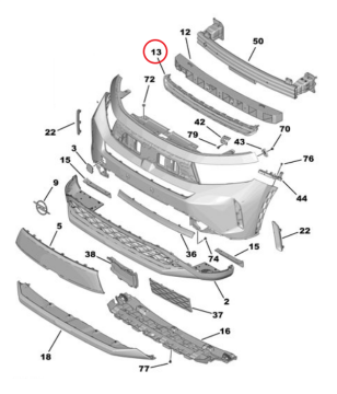 Opel Frontera (2025-2026) Ön Tampon Izgarası (Orijinal)