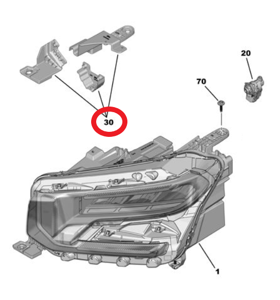 Citroen C3 Aircross (2025-2026) Sağ Ön Far Onarım Kiti (Orijinal)