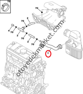 Citroen Saxo (1996-2003) 1,4 Yağ Buhar Borusu (İthal)