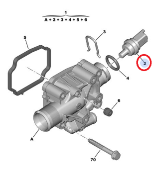 Citroen C4 (2004-2011) 1.6 16V ve 1.4 16V Benzinli Hararet Müşürü Yeşil (Fae)