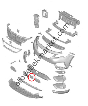 Peugeot 5008 (2017-2020) Ön Tampon Radar Kapağı (Orijinal)