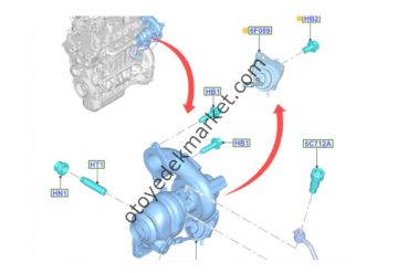 Ford Fiesta (2018-2022) Turbo Sarj Konum Sensörü 1.4 1.5 1.6 (Wastegate)