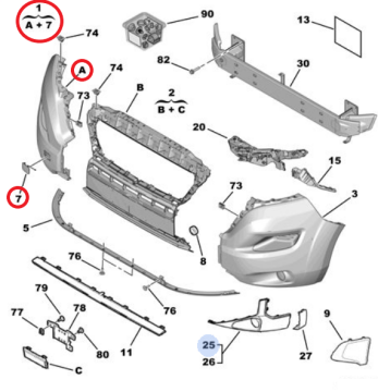 Peugeot Boxer (2024-2025) Sağ Ön Tampon (Orijinal)