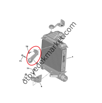 Citroen C5 Aircross (2018-2023) Turbo İntercooler / Hava Soğutucu Radyatörü Orta Ayağı (Orijinal)