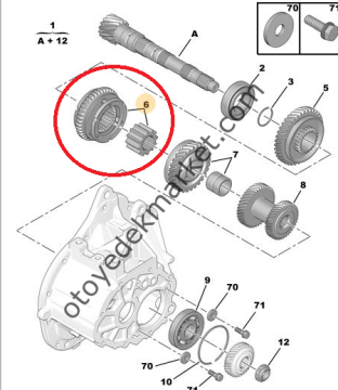 PEUGEOT 206 1-2 VİTES SENKROMENCİ (ORİJİNAL)