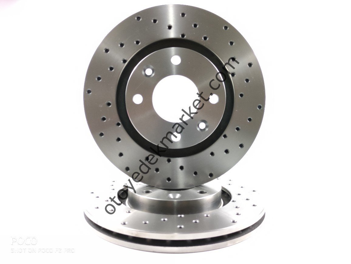 PEUGEOT 308 (2014-2021) DELİKLİ SPOR ÖN FREN DİSKİ (İTHAL)