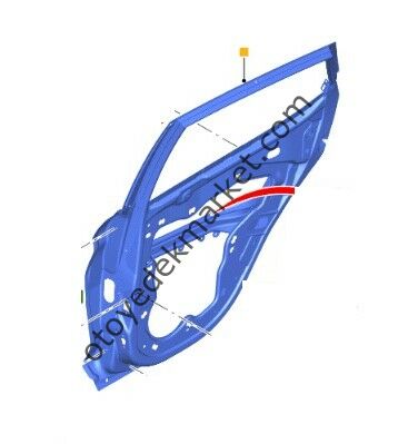 Ford Fiesta (2018-2022) Sağ Arka Kapı Komple Menteşesiz (Otosan)