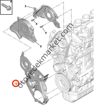 PEUGEOT PARTNER TEPEE (2009-2017) 1,6 HDİ TRİGER ALT KAPAĞI (ORİJİNAL)