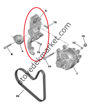 Citroen C3 Aircross (2017-2024) 1.2 Benzinli Alternatör Mesnedi (Orijinal)