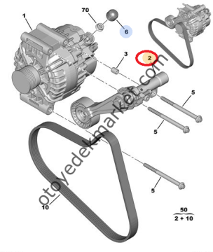 Citroen C3 ve DS3 (2010-2017) 1.4 ve 1,6 Benzinli Alternatör Gergi ve Kayış Seti (Orijinal)