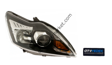 Ford Focus (2008-2011) Sağ Far Komple Siyah Mercekli (TYC)