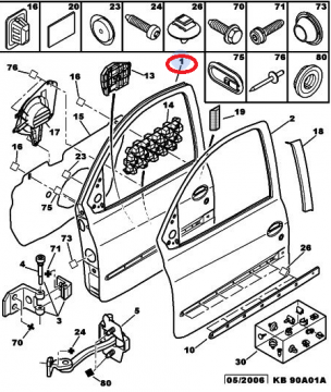 PEUGEOT 206 (1999-2012) 5 KAPILI SOL ÖN KAPI (İRAN ORİJİNAL)