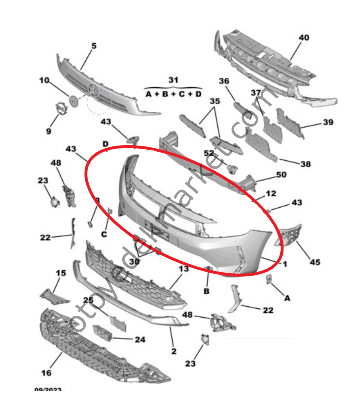 Opel Corsa (2024-2025) Ön Tampon (Orijinal)
