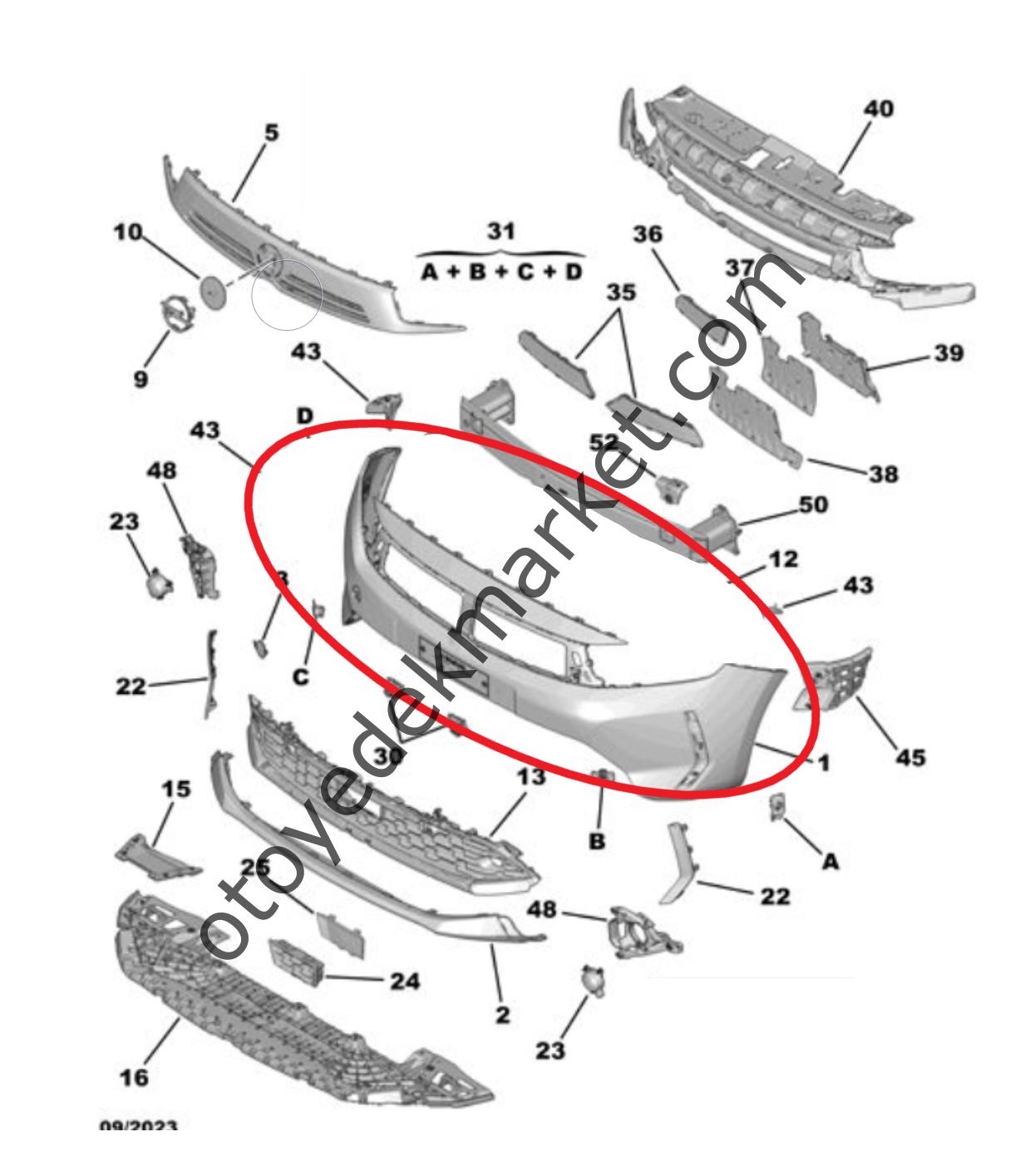 Opel Corsa (2024-2025) Ön Tampon (Orijinal)
