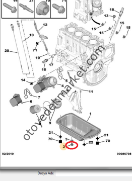 PEUGEOT 208 DİZEL KARTER TAPASI (ORİJİNAL)