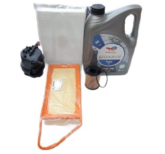 Citroen C3 (2002-2010) 1.4 Hdi 70hp Filtre Bakım Seti Ve 10w40 Motor Yağ  (İthal)