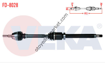 Ford Focus (2012-2014) 1.6 Tdci Ön Aks Komple Sağ (Veka)