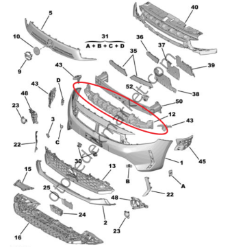 Opel Corsa (2024-2025) Ön Tampon Darbe Emici (Orijinal)