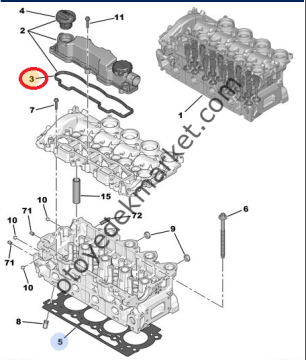 Peugeot 3008 (2009-2011) 1,6 Hdi Subap Kapak Contası (Orijinal)