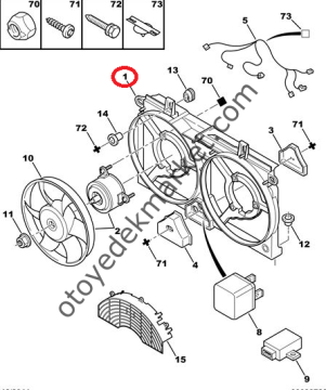 Peugeot 106  Klimalı Fan Kasası (İthal)