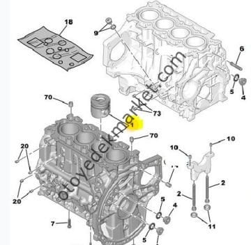 Peugeot 206 1.4 HDI Komple Motor Su Bloğu (Orjinal)
