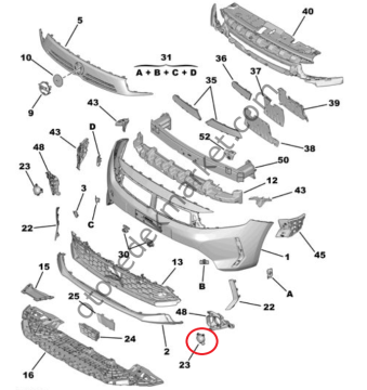 Opel Corsa (2024-2025) Ön Tampon Sol Sis Far Kapağı (Orijinal)