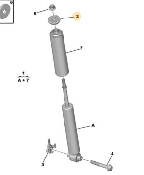 Peugeot 3008 (2024-2025)  Arka Amortisör Üst Burcu (Orijinal)
