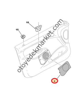 PEUGEOT 206 ÖN KAPI HOPARLÖR KAPAĞI SAĞ (ORJİNAL)