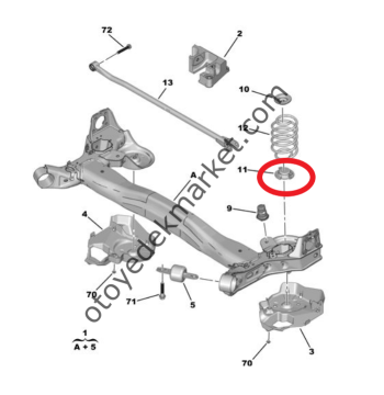 Peugeot 3008 (2024-2025) Arka Helezon Yayı Alt Tablası (Orijinal)