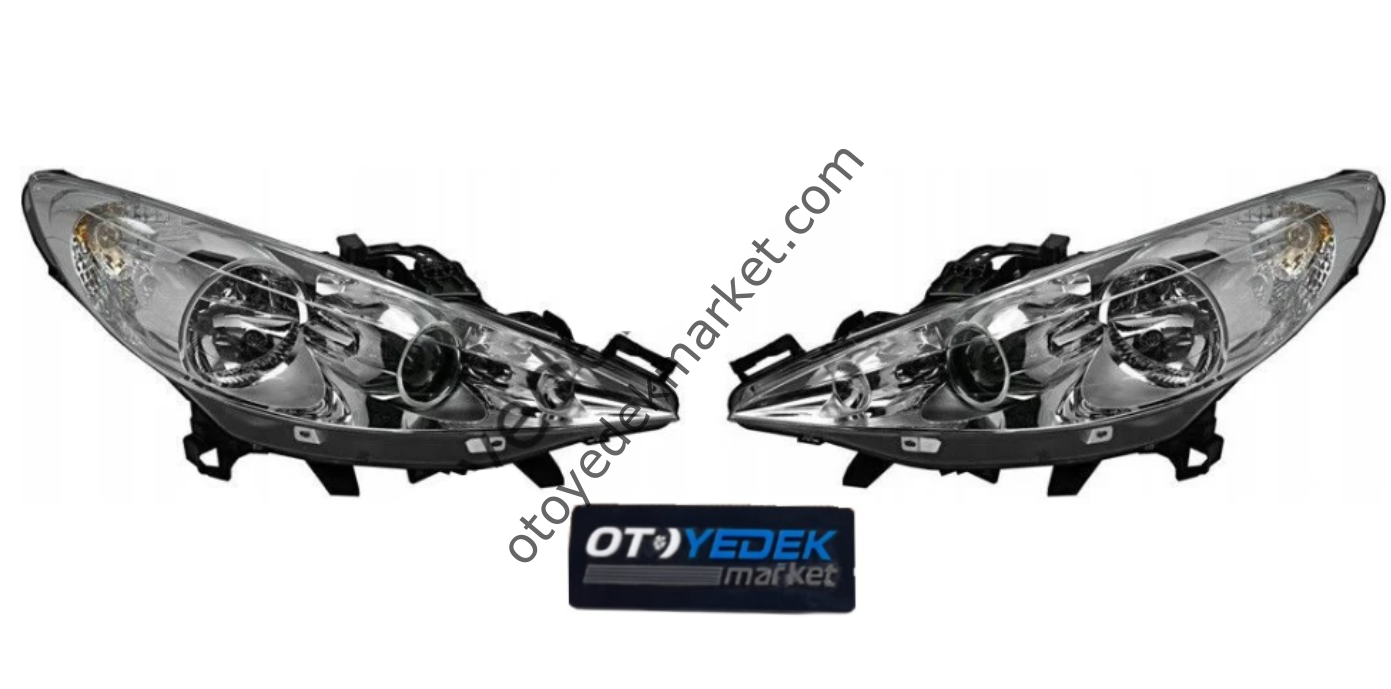 Peugeot 207 (2006-2012) Mercekli Far Takımı Sağ Ve Sol Takımdır (TYC)