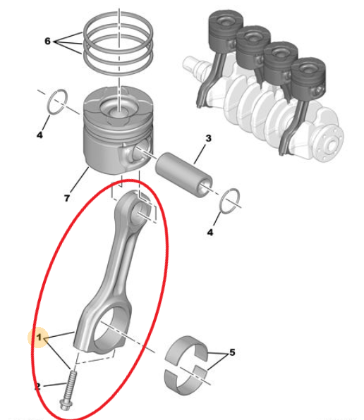 Citroen Nemo (2013-2017) 1.3 Hdi Piston Kolu (Orijinal)