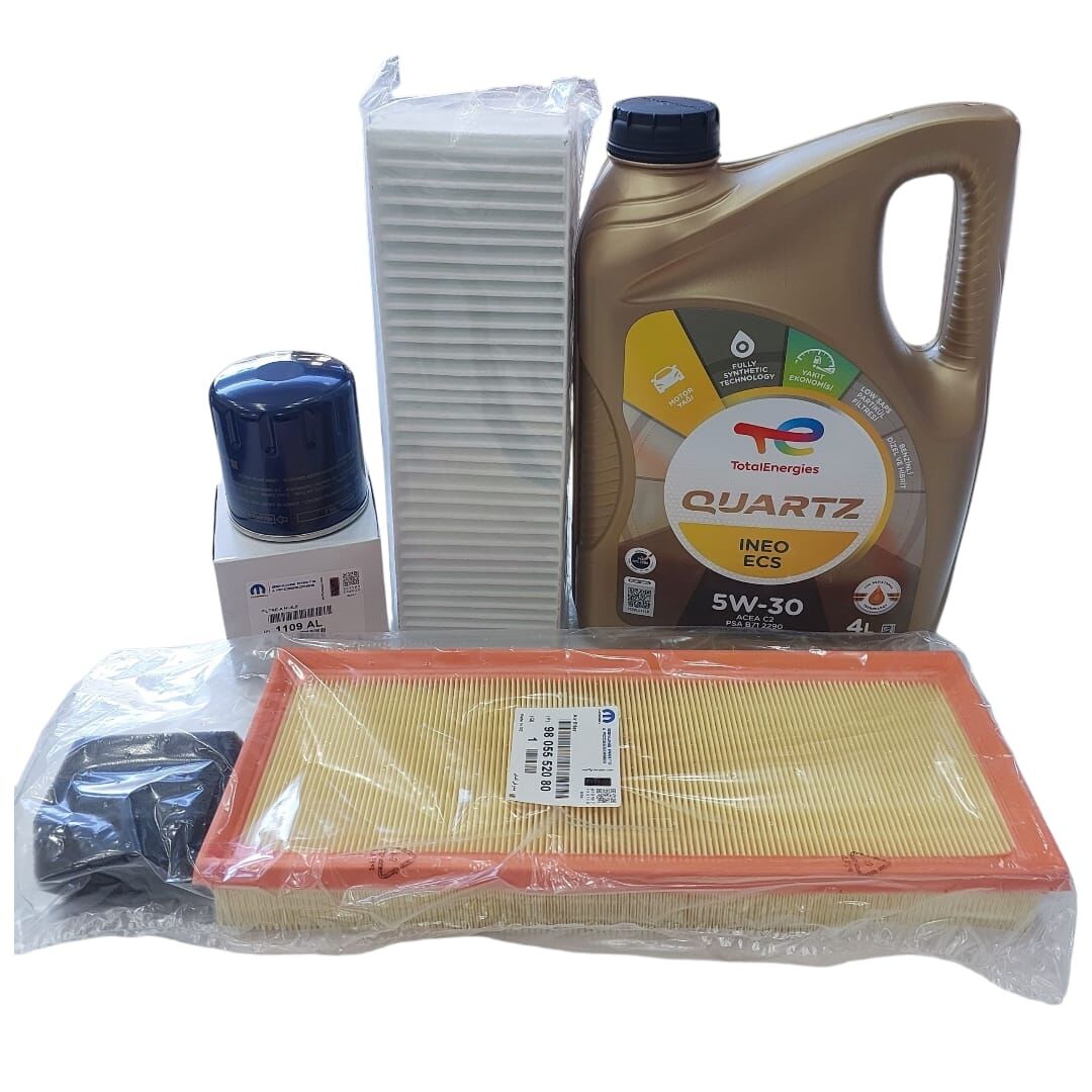 Opel Mokka  (2020-2024) 1.2 PureTech Filtre Bakım Seti + 5w30 Motor Yağ (Orijinal)