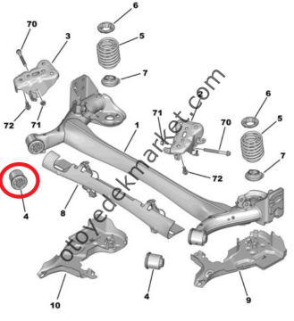 Opel Mokka (2021-2024) Arka Travers Dingil Burcu (Orijinal)