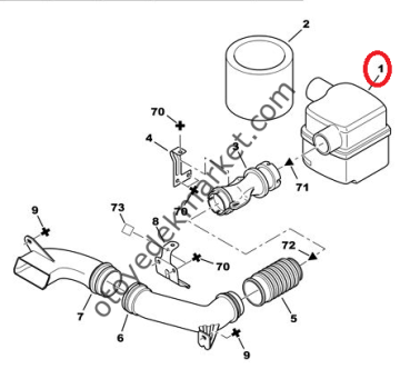 PEUGEOT 106 HAVA FİLTRE KUTUSU (ORJİNAL)