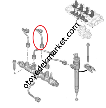 Citroen Berlingo (2018-2024) 1.5 Blue Hdi 2 No.lu Silindir Yakıt Enjektörü Borusu (Orijinal)