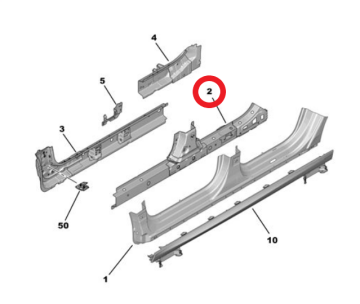 DS9 (2020-2025) Sağ Marşpiyel Sacı (Orijinal)